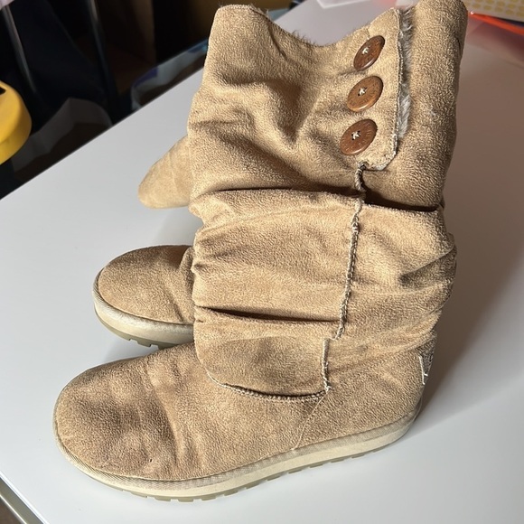 Skechers Womens Australia Tan Faux Fur Shearling Snow Winter Boots 46679 size 7 - Picture 3 of 8